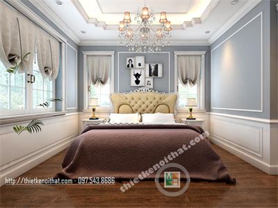 Mẫu thiết kế phòng ngủ khách sạn 5 sao tân cổ điển