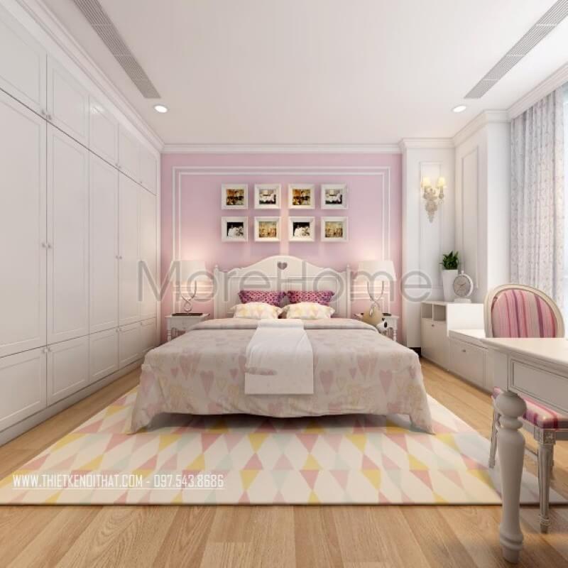 Mẫu tủ quần áo phòng ngủ được phân chia nhiều ngăn hợp lí thuận tiện hơn trong quá trình sử dụng Thiết kế chung cư