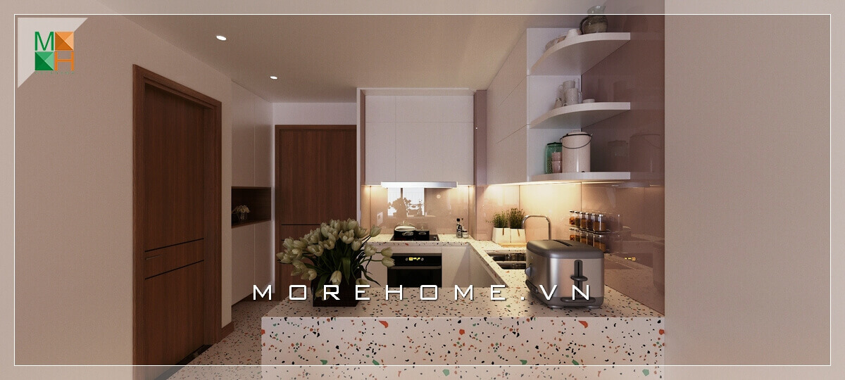 Chiêm ngưỡng một góc nhìn khác về phòng bếp chung cư đẹp và tiện lợi Mẫu nội thất chung cư đẹp