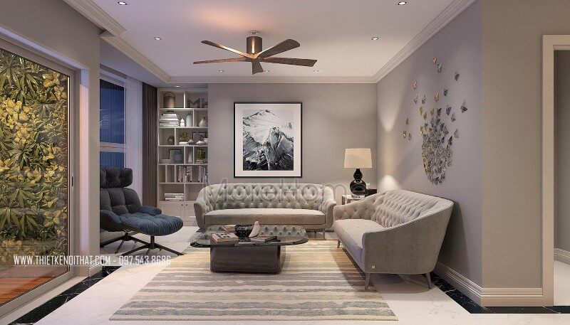 Mẫu sofa nỉ được thiết kế theo phong cách hiện đại và năng động, góp phần tạo nên không gian sống thân thiện.