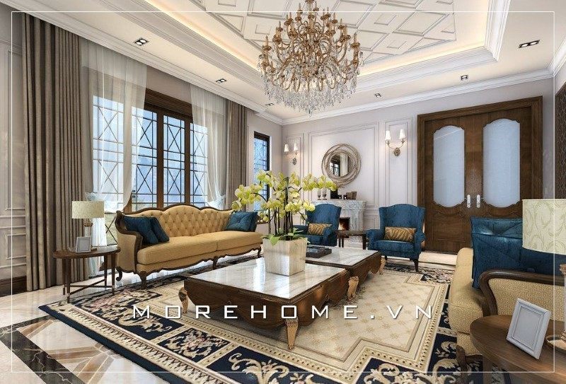 Tạo ra một phòng khách biệt thự đẹp, sang trọng sẽ làm nổi bật giá trị của tổ ấm gia đình.