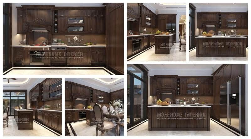 Tủ bếp gỗ óc chó là loại gỗ cao cấp có màu sắc sang trọng. Nếu xử lý bề mặt và phun Sơn PU thì sẽ có một sản phẩm ưng ý.