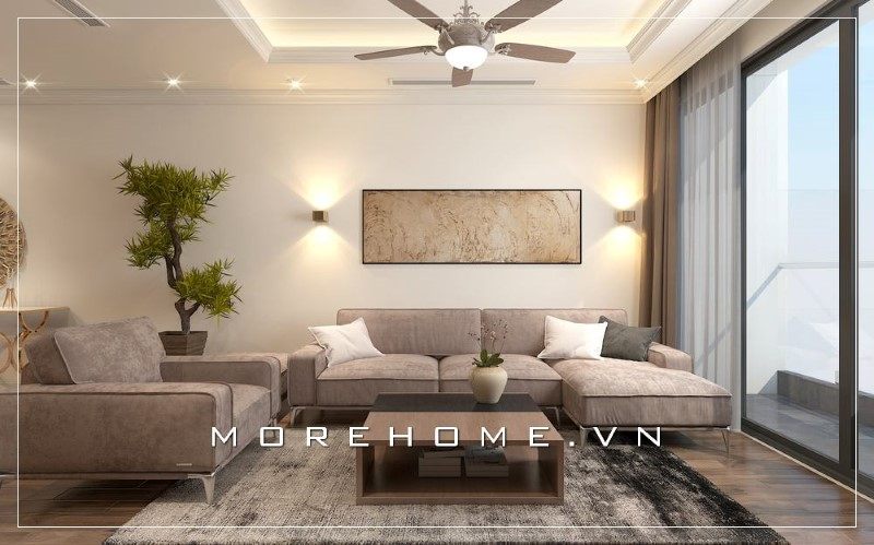Bàn trà không chỉ tiện lợi mà còn làm nổi bật thêm vẻ đẹp của không gian phòng khách.